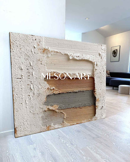 Large 3D White Abstract Texture Canvas Art White Plaster Texture Painting White Wall Art Decoration