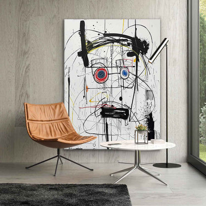 Basquiat Graffiti Abstract Canvas Wall Painting Decor Black and White Graffiti Abstract Art Canvas
