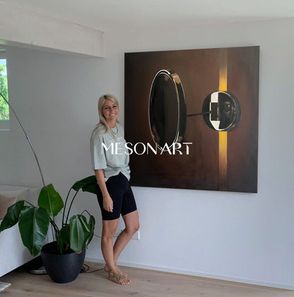 Hyperrealism Door Knob Painting Hyperrealism Door Knob Canvas Art Realistic Door Knob Wall Art Decoration