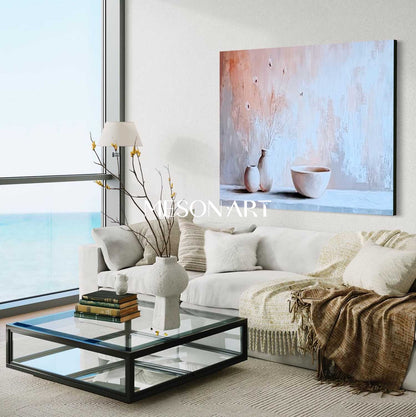 Modern Gray Pottery Jar Still Life Art for Sale Gray Pottery Jar Canvas Wall Art Gray Pottery Jar Still Life Painting