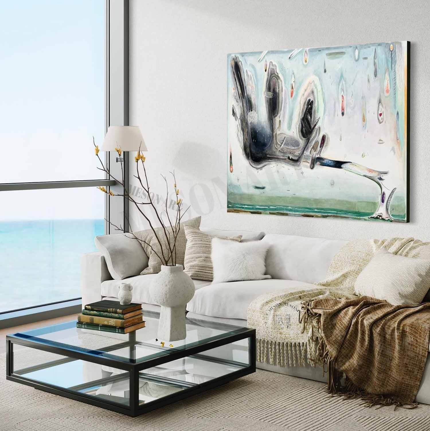Smoky Grey Abstract Art for Sale Smoky Grey Abstract Canvas Wall Art Decoration Painting
