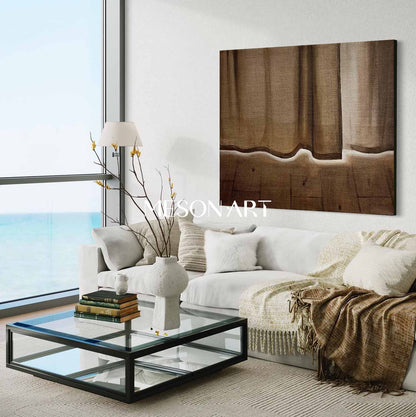 Hyperrealism Grey Curtain Painting Hyperrealism Curtain Canvas Art Realistic Curtain Wall Art Decoration