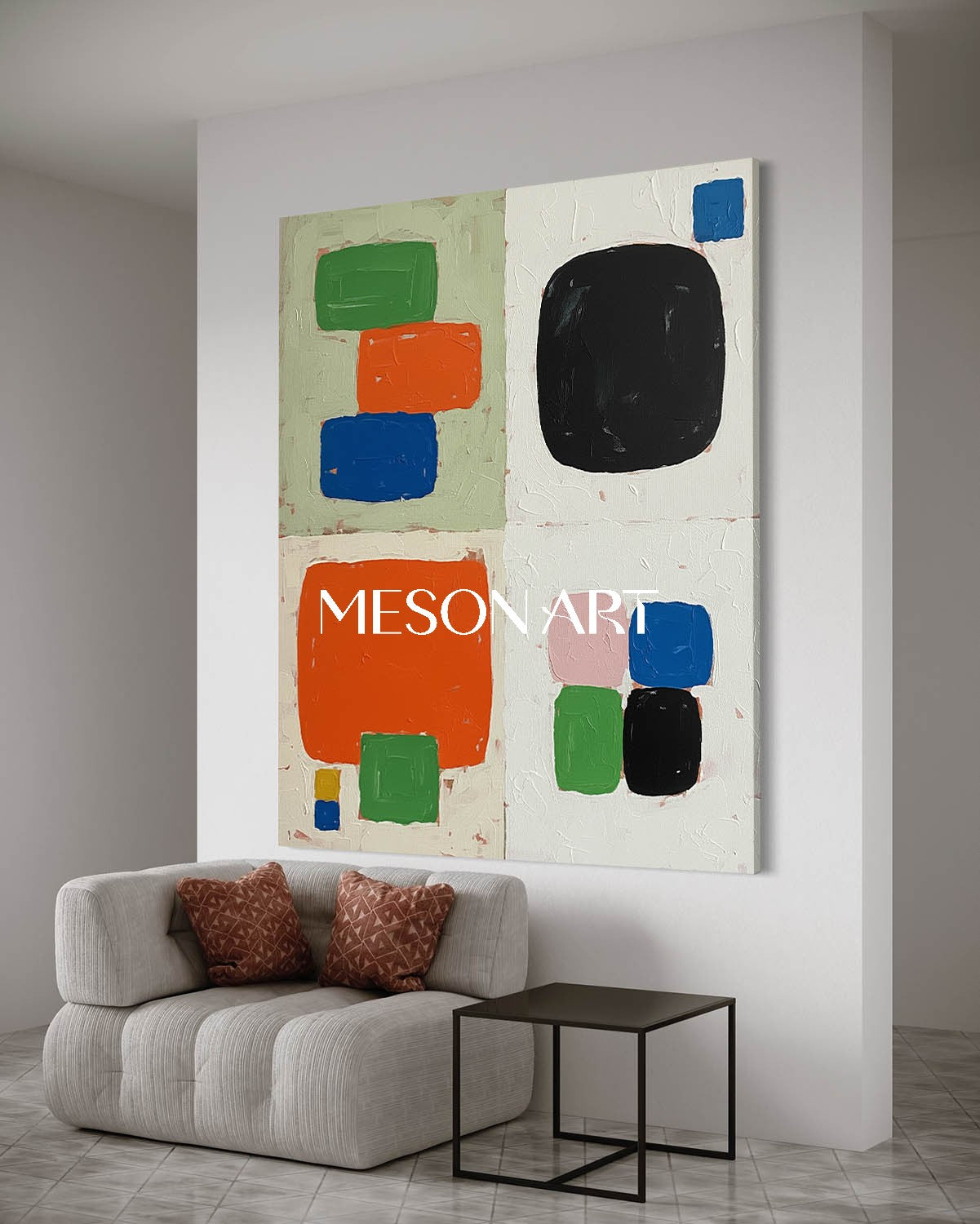Custom Oil Painting Oversized Framed Canvas 24×24 Living Room Wall Art