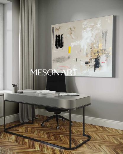 Large Modern Beige Abstract Canvas Art Beige Abstract Minimalist Wall Paintings for Sale