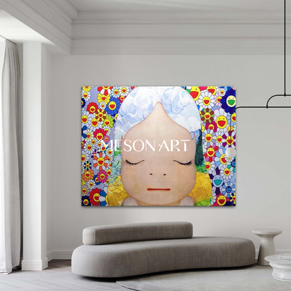 Yayoi Kusama Pop Art Canvas Art Yayoi Kusama Pop Cartoon Abstract Wall Decor Paintings for Sale