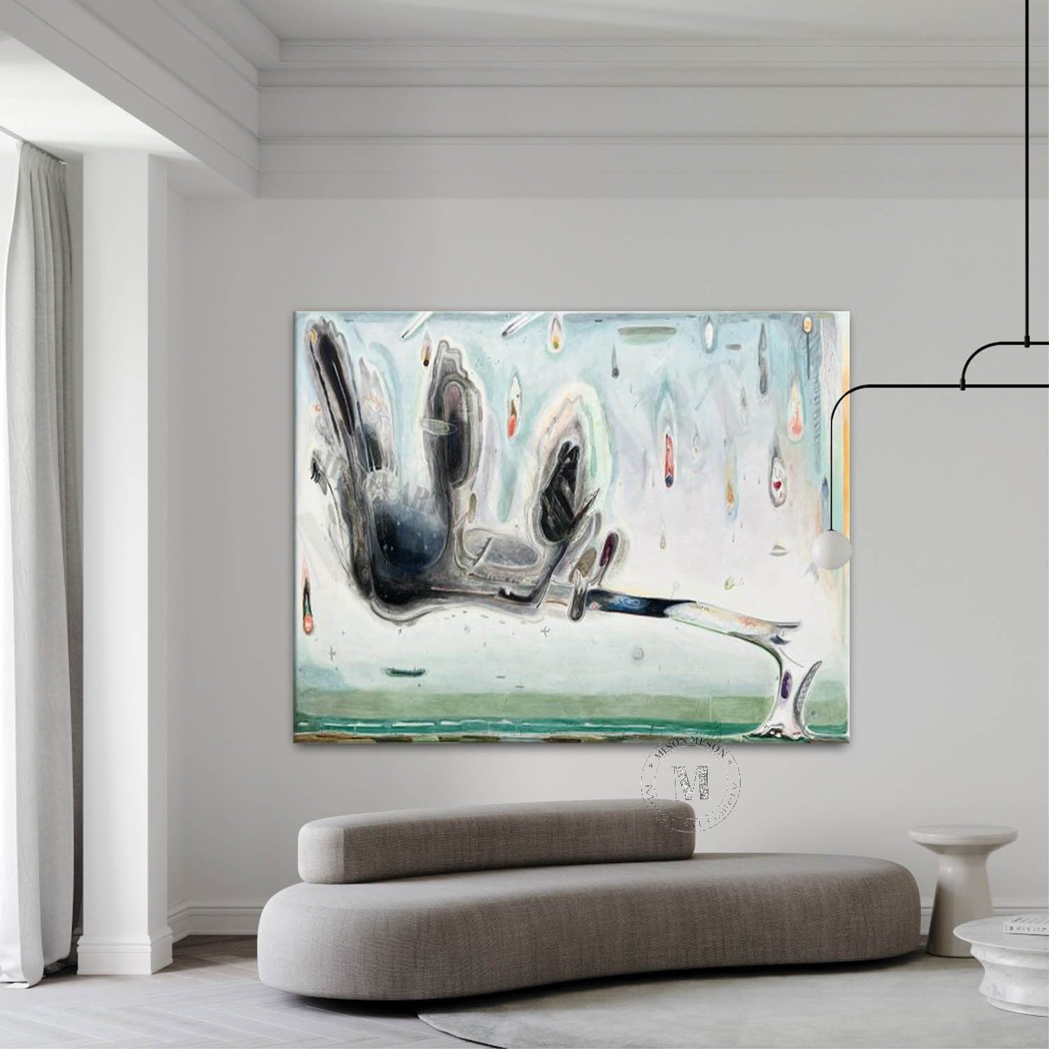 Smoky Grey Abstract Art for Sale Smoky Grey Abstract Canvas Wall Art Decoration Painting