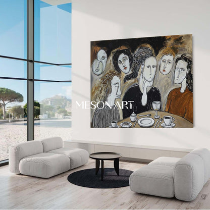 Buy Dreamlike Modern Expressionist Portrait Wall Art Office Entryway