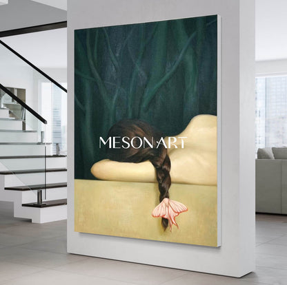 Hyperrealism Girl Portrait Painting Hyperrealism Girl Portrait Canvas Art Woman Portrait Wall Art