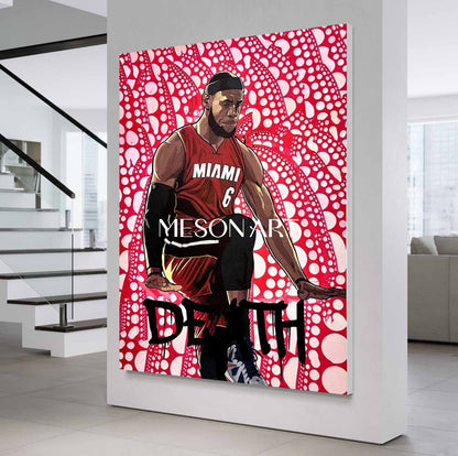 LeBron James Pop Portrait Canvas Art LeBron James Pop Portrait Wall Painting for Sale