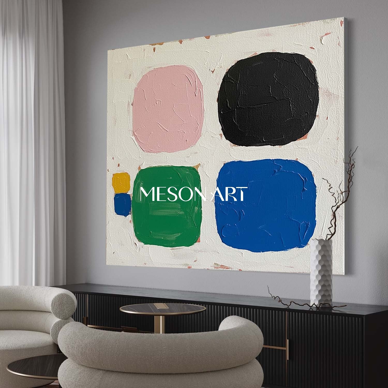 Contemporary Minimalist Acrylic Large Painting Office Wall Art On Sale