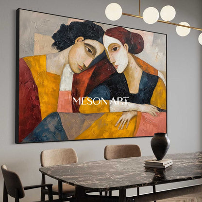 Contemporary Abstract Art Oil Painting Framed Canvas Living Room Shop