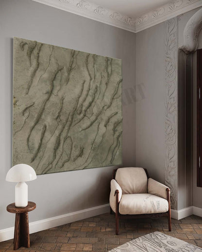 Large 3D Taupe Minimalist Texture Painting Taupe Abstract Canvas Wall Decor Art for Sale