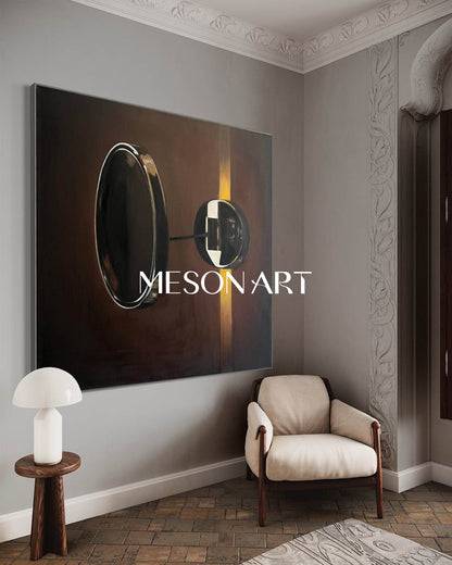 Hyperrealism Door Knob Painting Hyperrealism Door Knob Canvas Art Realistic Door Knob Wall Art Decoration