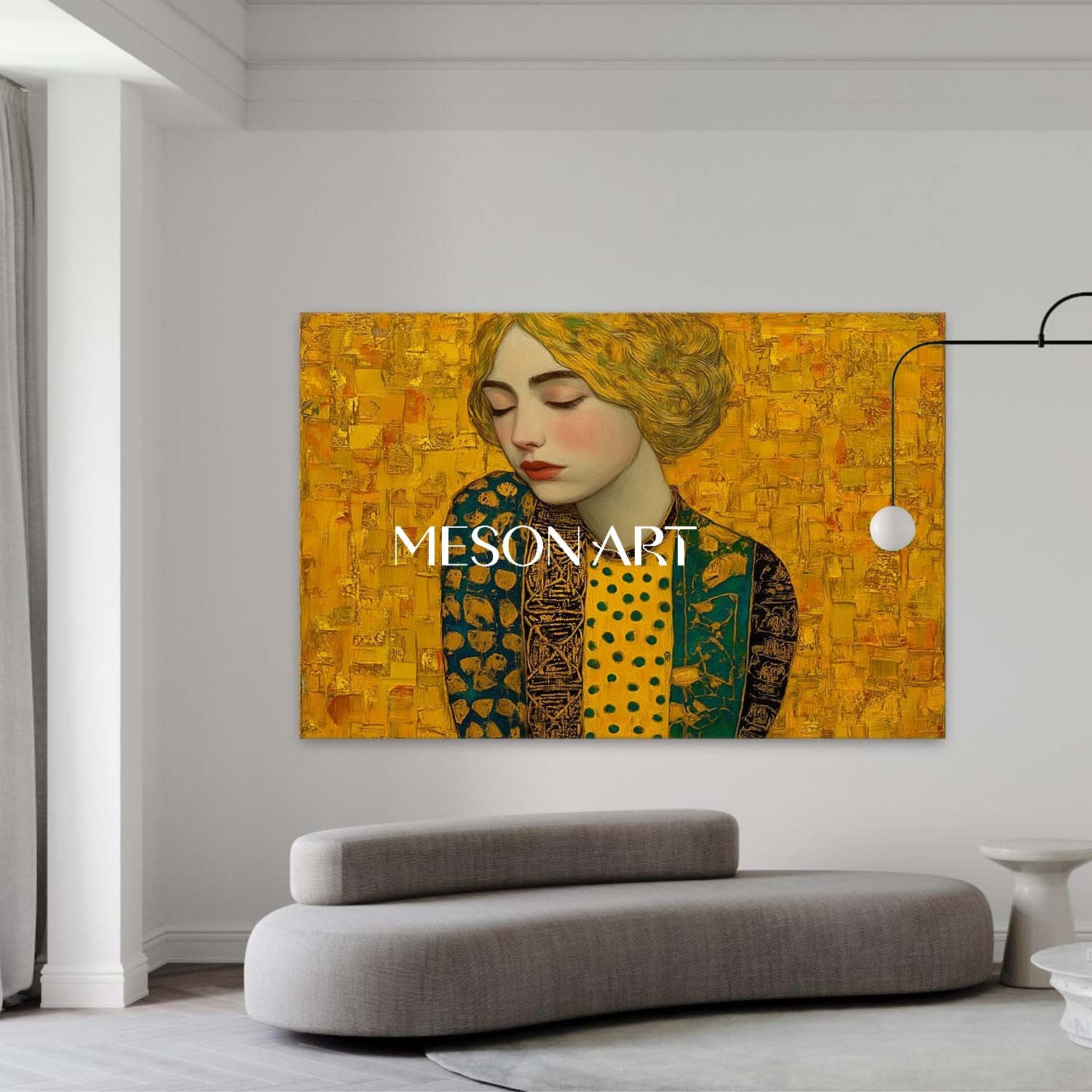 Shop Luxury Klimt Gold Modern Oil Painting Oversized Wall Art Hallway