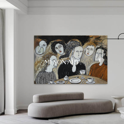 Buy Dreamlike Modern Expressionist Portrait Wall Art Office Entryway