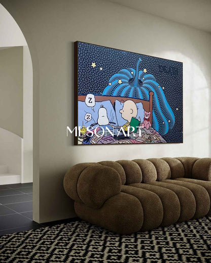 Modern Yayoi Kusama Pop Art Canvas Art Yayoi Kusama Pop Abstract Wall Decor Paintings for Sale