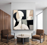 Large Black and White Minimalist Abstract Canvas Art Black Minimalist Abstract Wall Painting