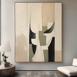 Wabi Sabi Art Abstract Large Beige Minimalist Wall Art Beige Abstract Texture Canvas Oil Painting