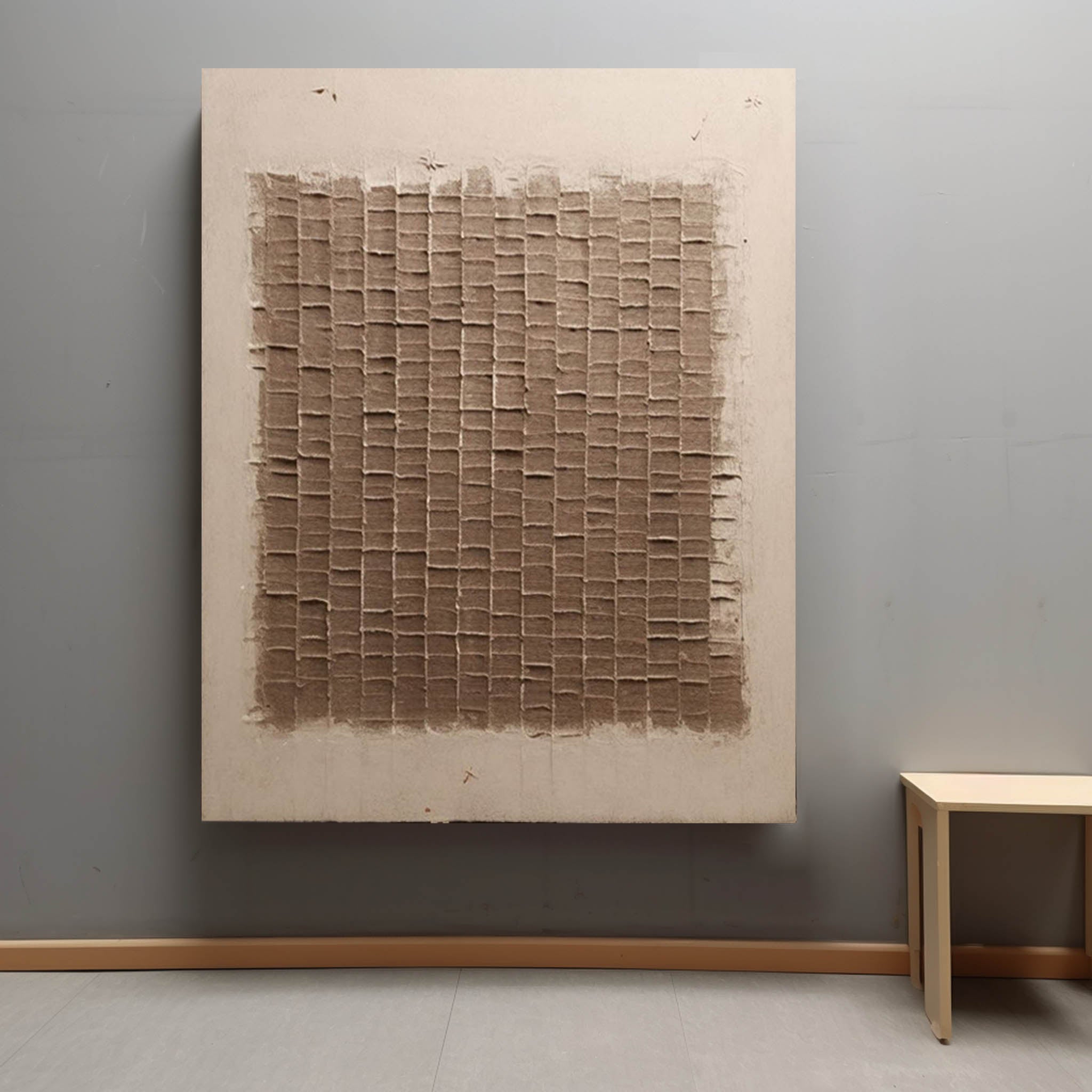 Large Brown and Beige Abstract Textured Canvas Art Wabi-Sabi Wall Art Earthy Minimalist Wall Art