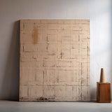 Large Wabi-Sabi Art Wabi-Sabi Wall Decor Large Khaki Texture Painting Modern Beige Wall Art