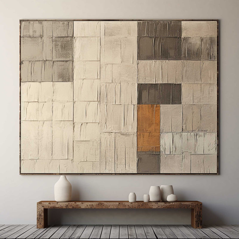 Large Earthy And Brown Minimalist Wall Art Earthy Abstract Art On Canvas Modern Wabi Sabi Art