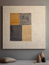 Beige Abstract Minimalist Wall Art Beige Abstract Texture Canvas Painting Wabi Sabi Wall Art Decor