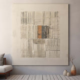 Beige Abstract Art on Canvas for Sale Beige Minimalist Wall Art Beige Abstract Texture Painting
