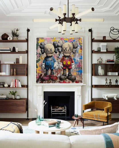 Kaws Canvas Art for Sale Kaws Canvas Wall Art Decoration Kaws Oil Painting Kaws Graffiti Art