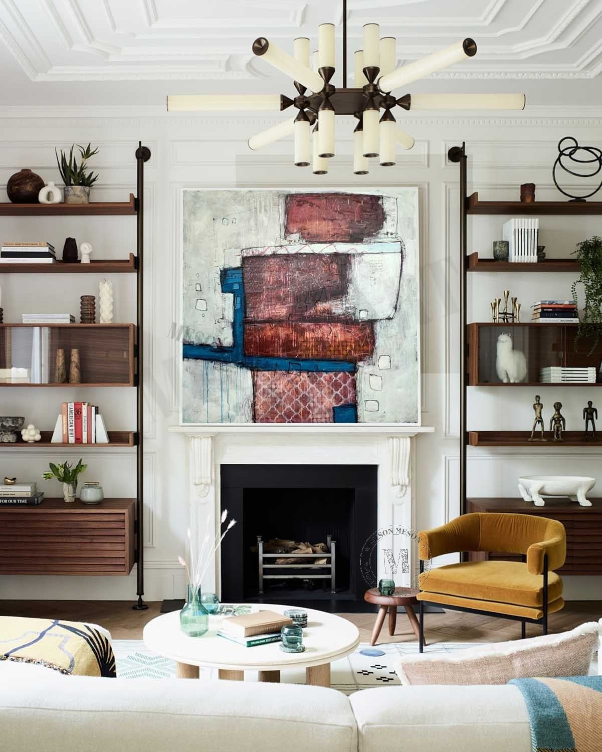 Off-white contemporary minimalist art Off-white abstract canvas wall art decoration