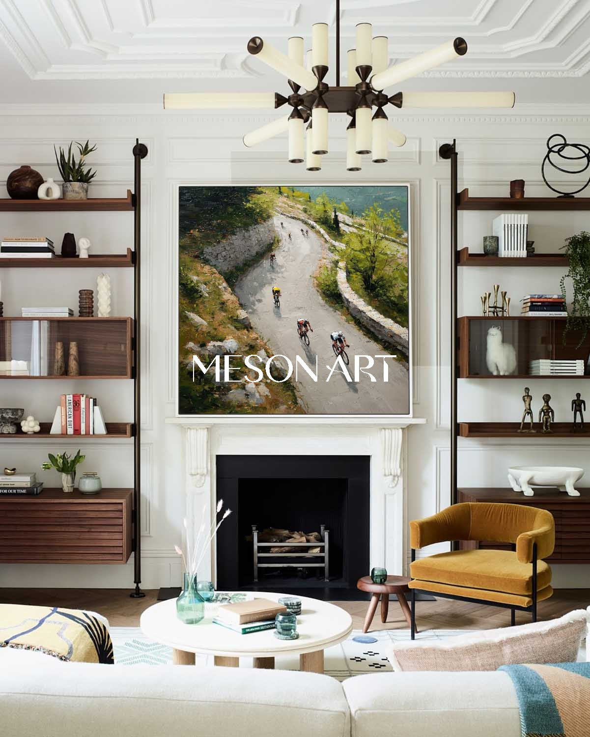 Original Sport Landscape Wall Art Textured Framed Canvas Entryway