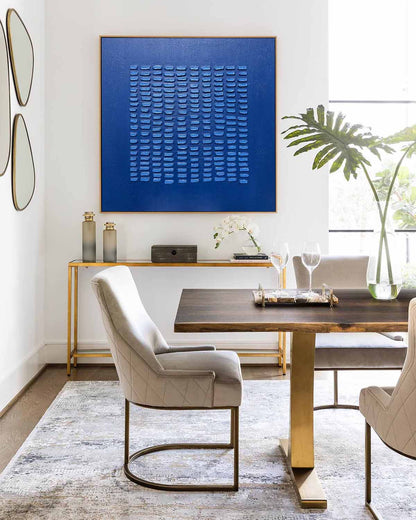 Large Blue 3D Texture Painting Blue Minimalist Wall Art Blue Abstract Canvas Art Blue Oil Painting
