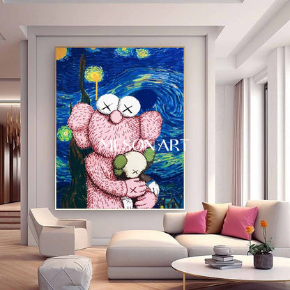 Kwas Pop Art for Sale Van Gogh Starry Sky Modern Canvas Wall Art Decoration Painting