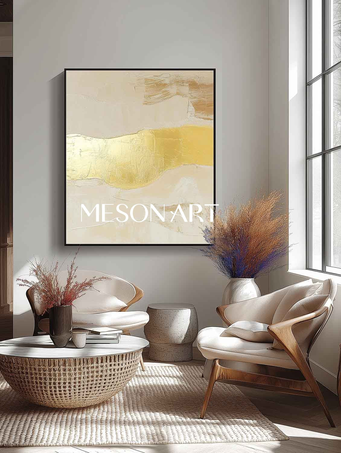 Large Gold Textured Painting Beige and Gold Minimalist Abstract Canvas Art Gold Abstract Wall Art