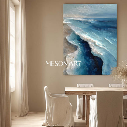 3D Seaside Beach Texture Canvas Wall Painting Seaside Wall Decoration