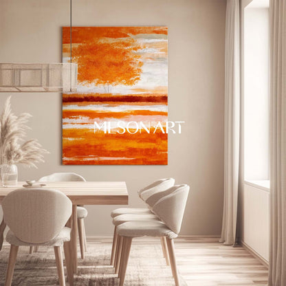 Fall Decor Wall Art Decor Autumn Abstract Canvas for Living Room