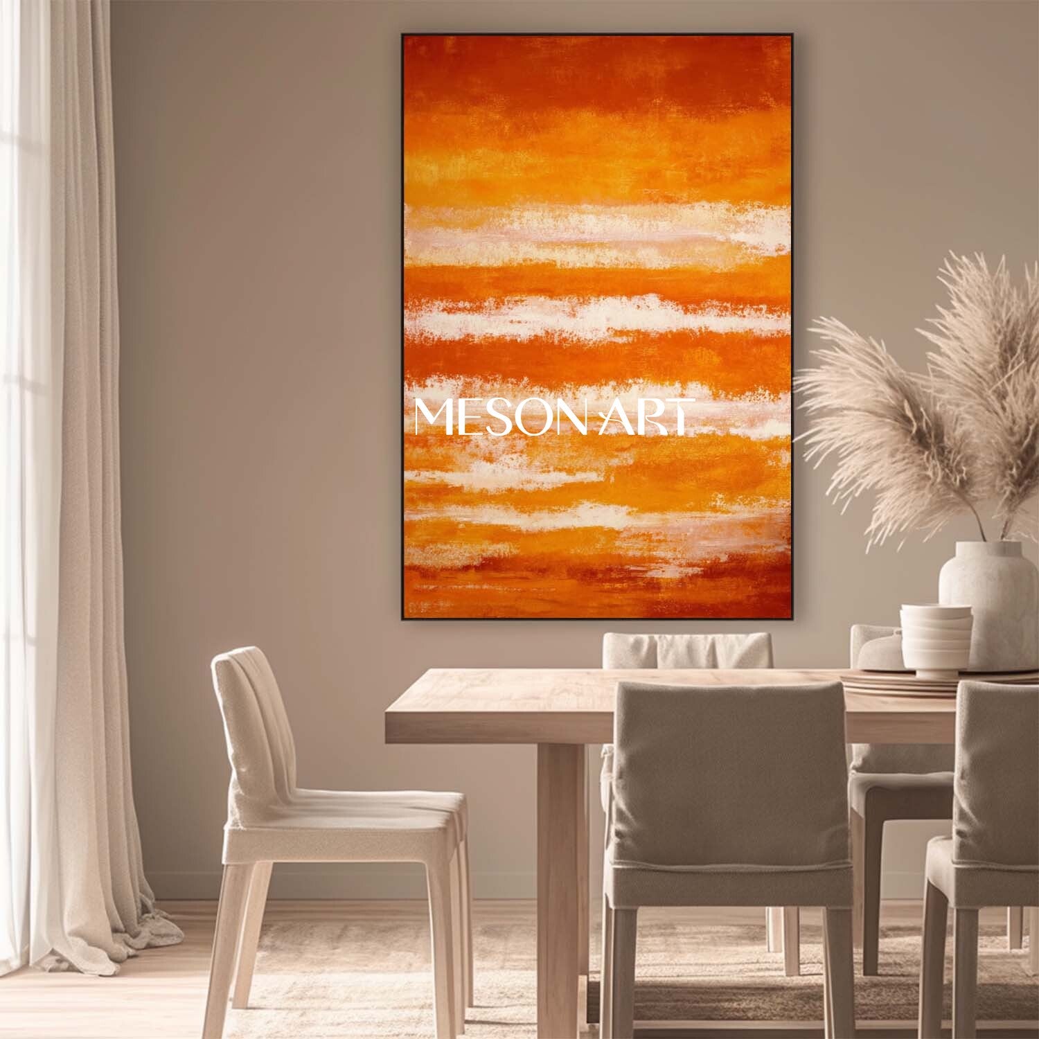 Fall Colors Abstract Painting Large Autumn Canvas Wall Art