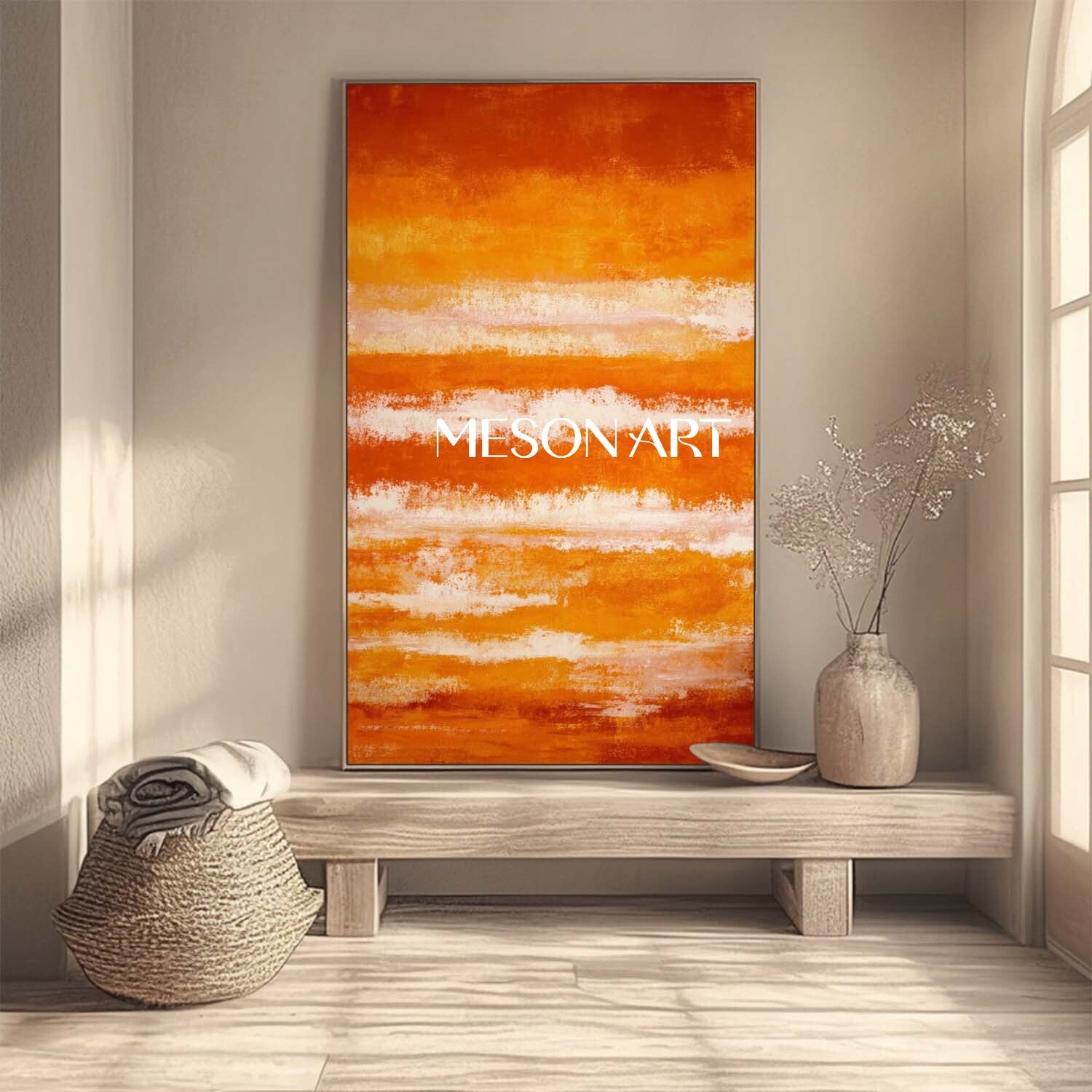 Fall Colors Abstract Painting Large Autumn Canvas Wall Art