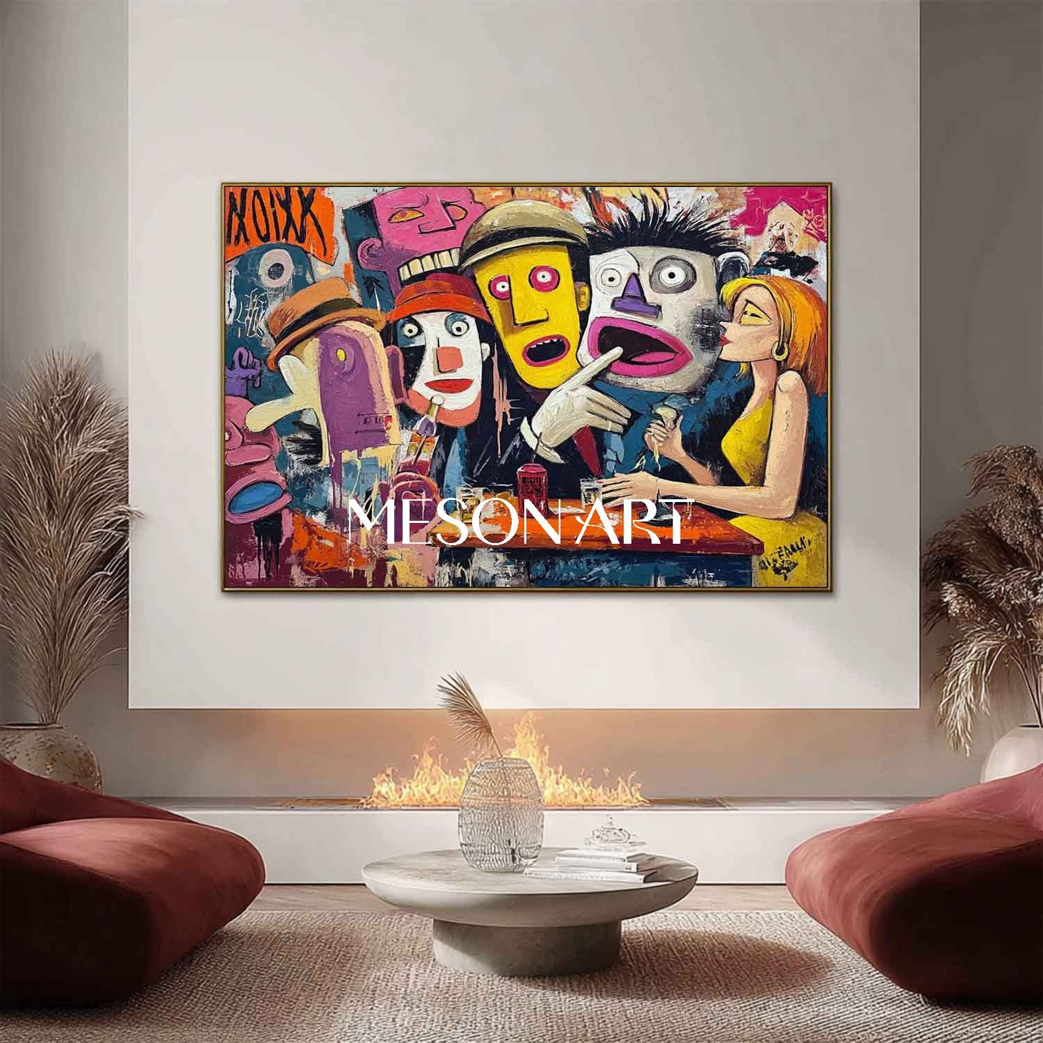 Pop Art Canvas for Walls – Unique Dining Room Decor with Modern Style