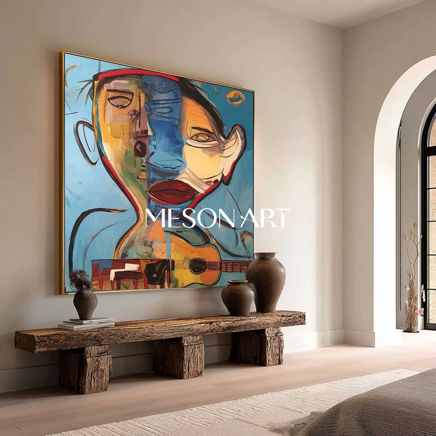 Guitarist Graffiti Abstract Art Picasso Style Abstract Paintings
