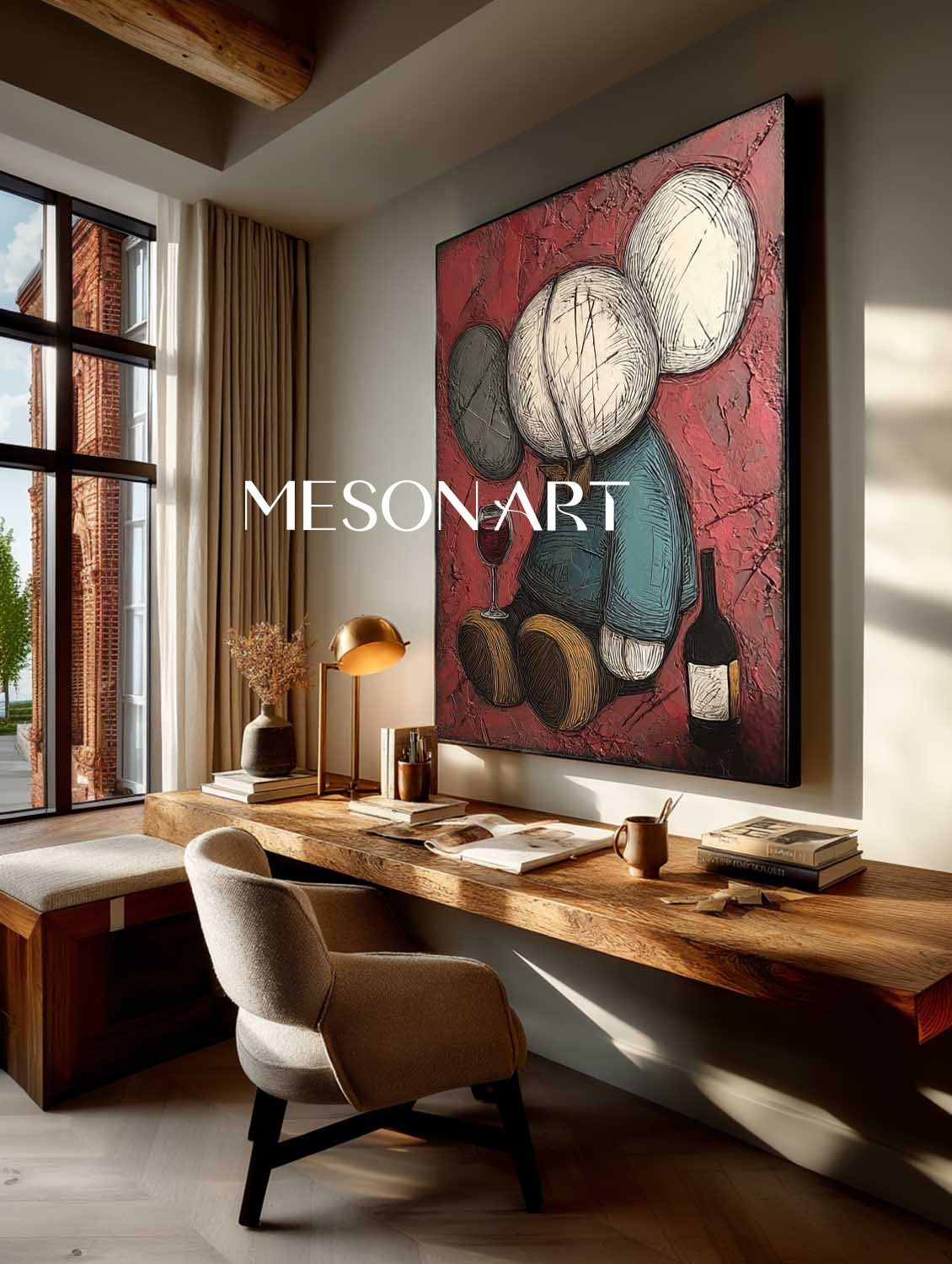 Large Burgundy Red Wine Abstract Texture Painting Burgundy Red Wine Abstract Canvas Wall Art