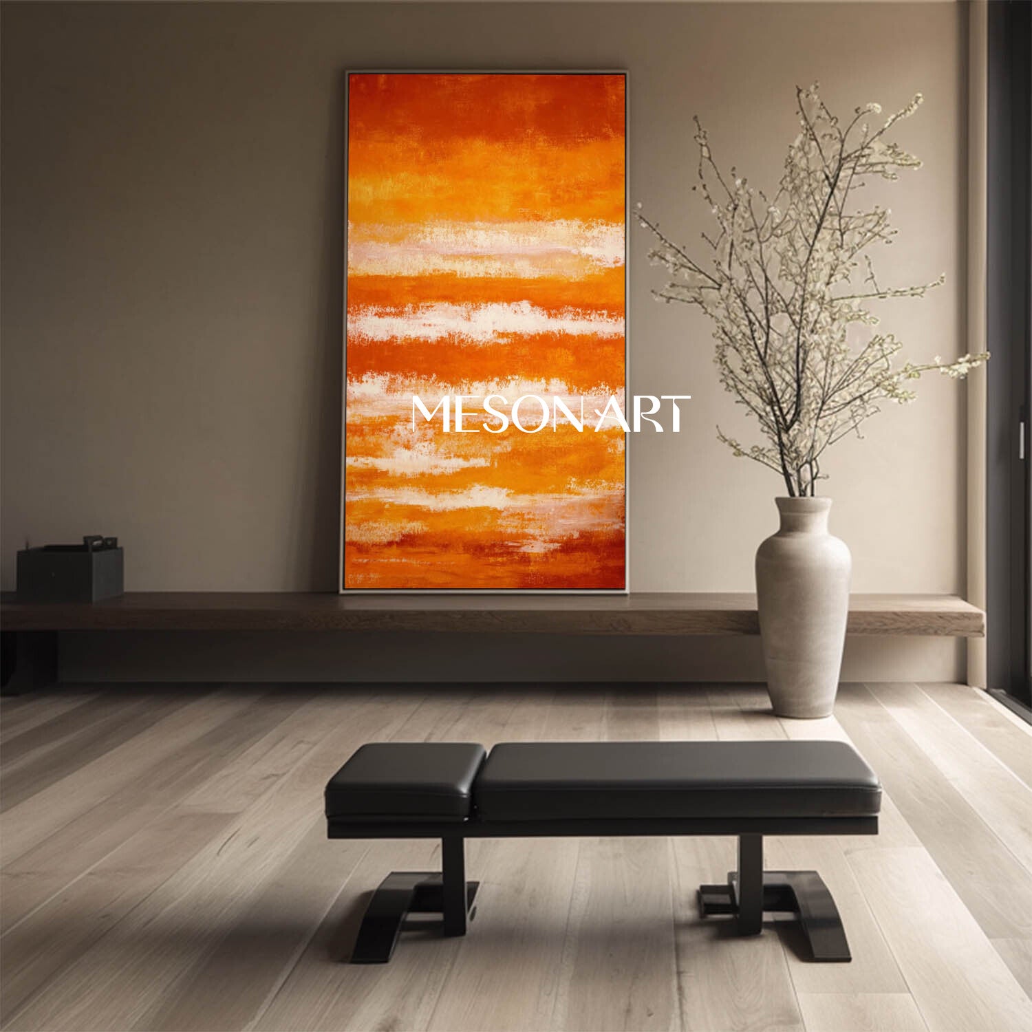 Fall Colors Abstract Painting Large Autumn Canvas Wall Art