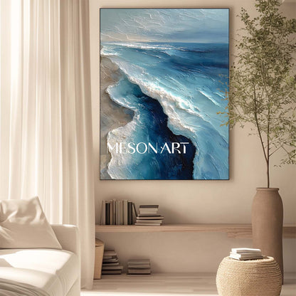 3D Seaside Beach Texture Canvas Wall Painting Seaside Wall Decoration