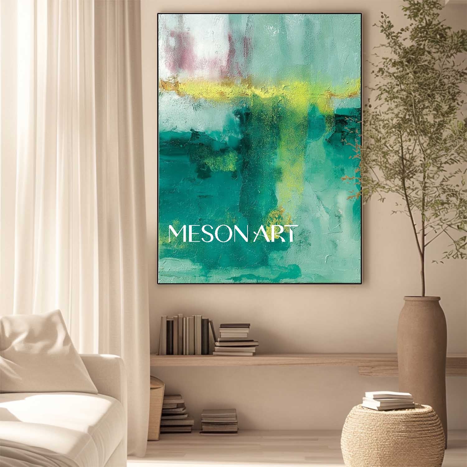 Sage Green Abstract Art for Sale Sage Green Wall Decor for Entrance Hall