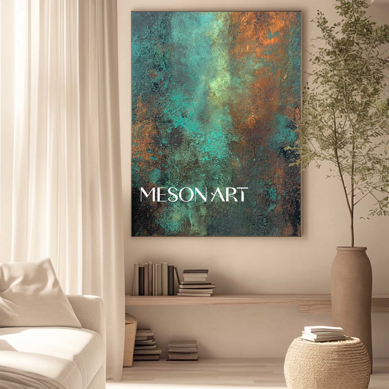 Bronze Abstract Art for Sale Bronze Living Room Canvas Wall Decor