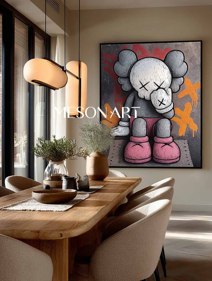 Kaws Dolls Pop Canvas Art For Sale Kaws Wall Art Decor Kaws Graffiti Painting