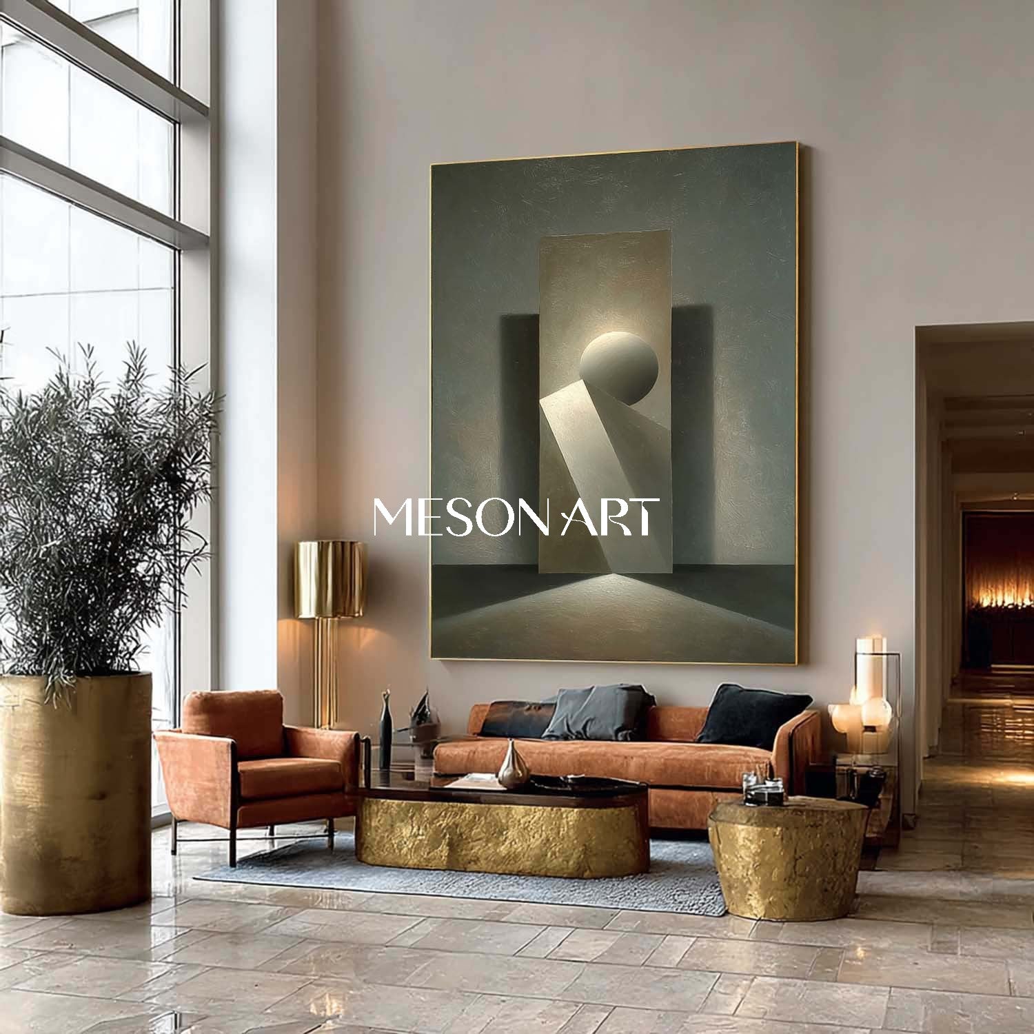 Original Abstract Minimalist Canvas Art Bedroom Framed Office Wall Art