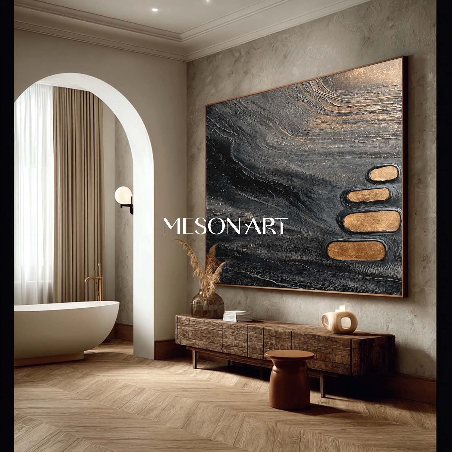 Buy Textured Minimalist Abstract Canvas for Dining Room or Bedroom