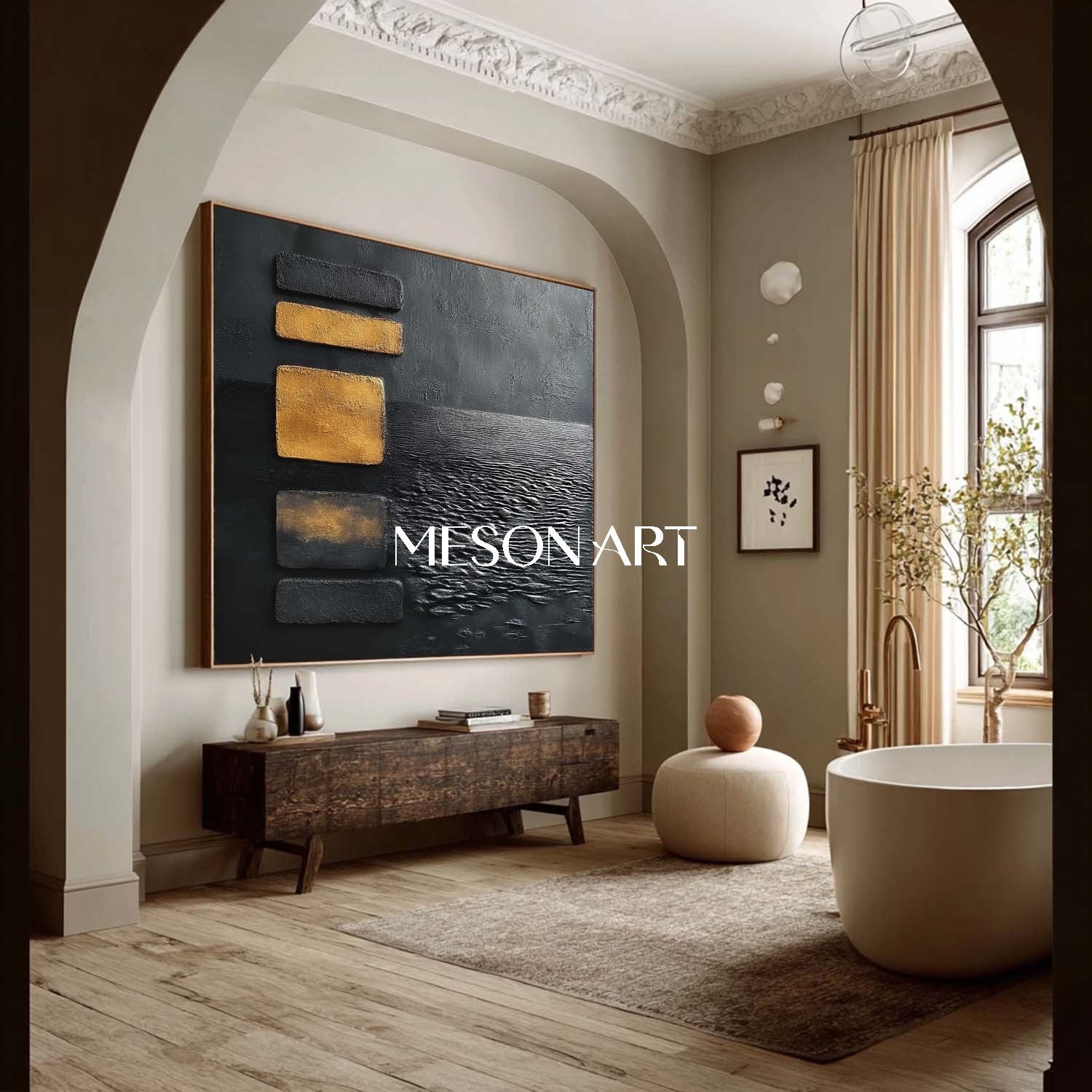 Order Large Textured Abstract Painting for Luxury Home or Hotel Wall