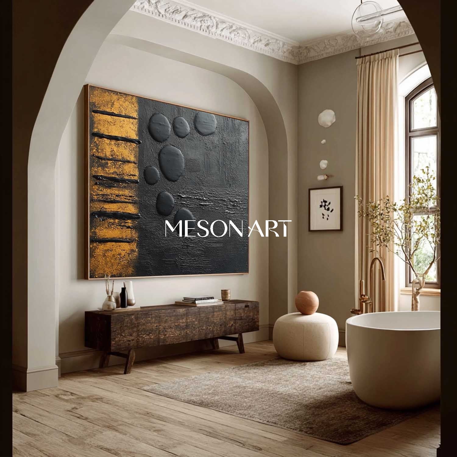 Buy Textured Minimalist Abstract Canvas for Dining Room or Bedroom