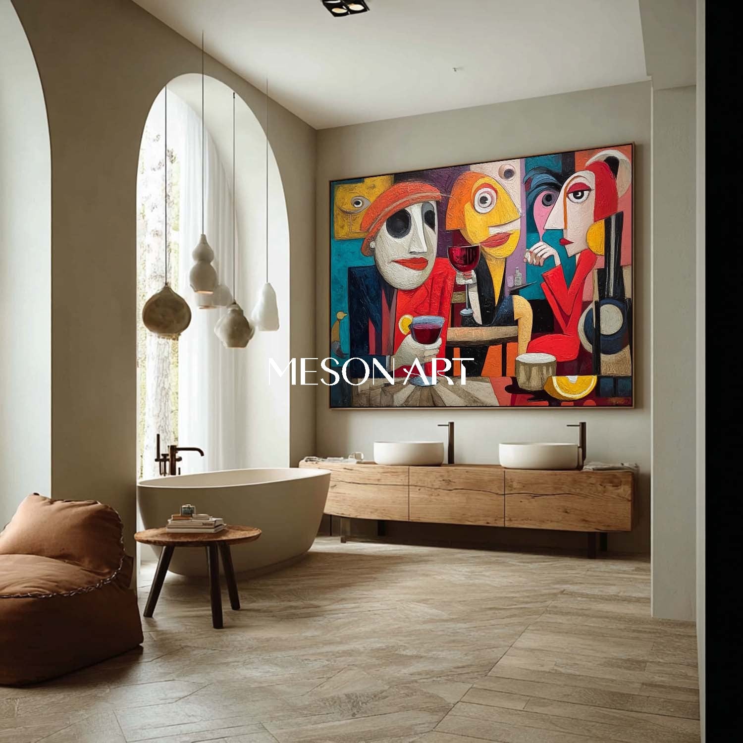 Shop Big Pop Art Abstract Painting for Entryway or Hallway Wall Decor